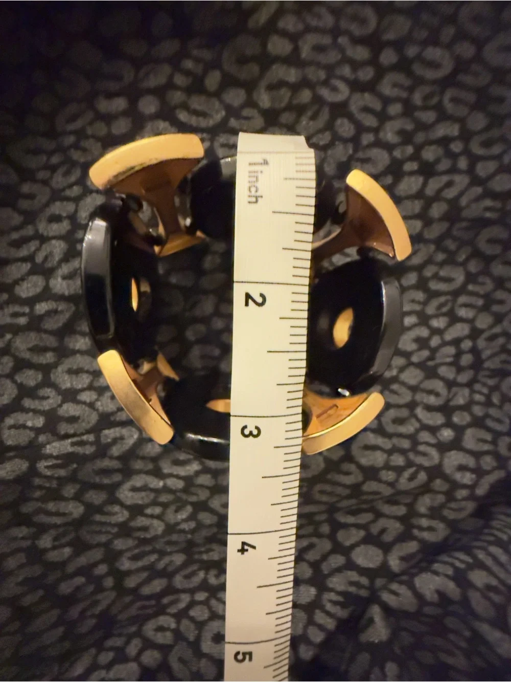 Chunky Black and Gold Bracelet - Picture 10 of 10